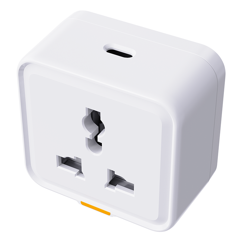 16A WiFi Universal Travel Smart Plug with Type-C Port, Multi-standard Travel Adapter Socket