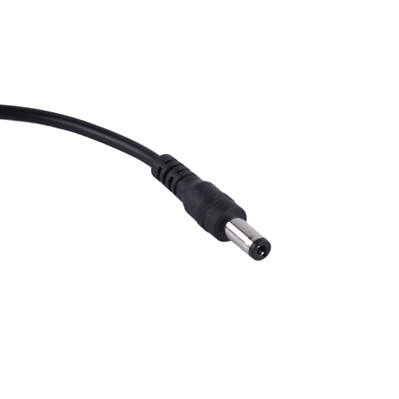 DC5521 Straight to Elbow Male to Male Power Cable, PVC Jacket Copper Conductor DC Charging Cord