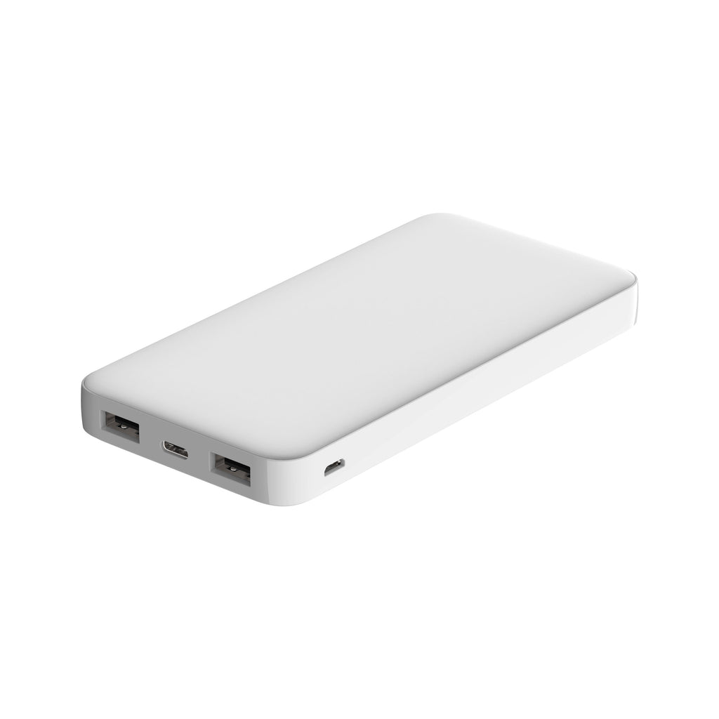 10000mAh Ultra-thin Portable Power Bank, PD Fast Charging Dual USB + Type-C Output Powerbank with LED Indicator