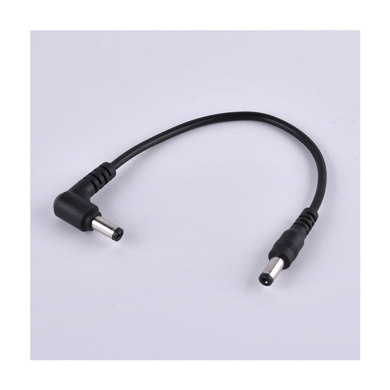 DC5521 Straight to Elbow Male to Male Power Cable, PVC Jacket Copper Conductor DC Charging Cord