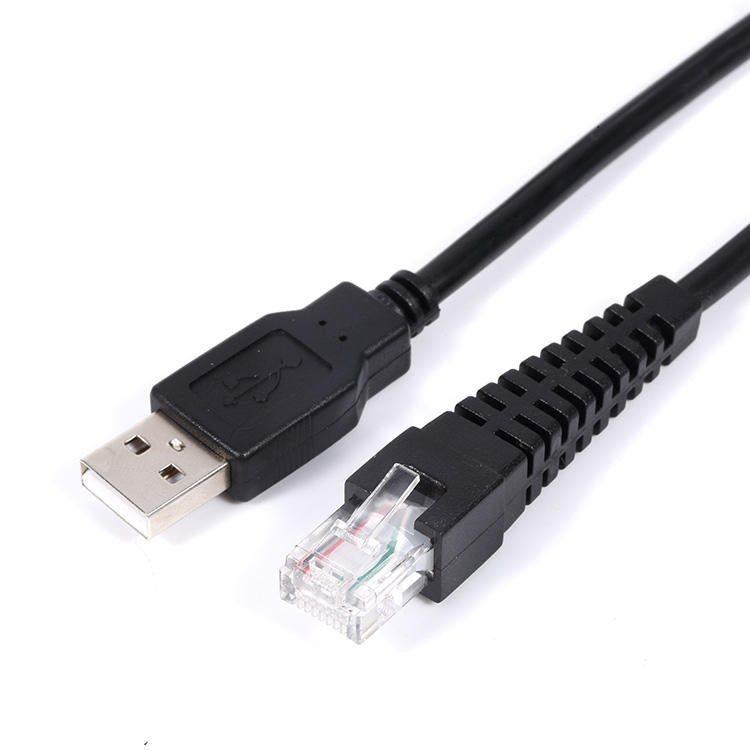 USB2.0 Male to RJ45 8P8C Cat5e Data Cable, 2M Pure Copper Barcode Scanner & Monitoring Cord
