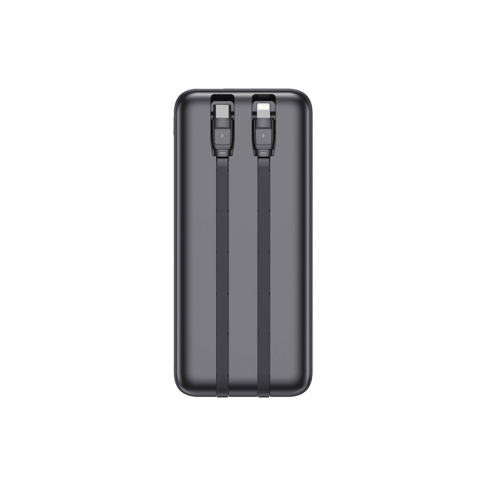 10000mAh PD22.5W Fast Charging Power Bank with Built-in Dual Cables, LED Digital Display Portable Powerbank