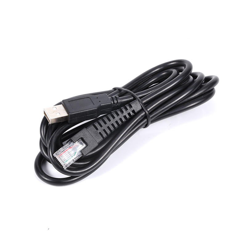 USB2.0 Male to RJ45 8P8C Cat5e Data Cable, 2M Pure Copper Barcode Scanner & Monitoring Cord