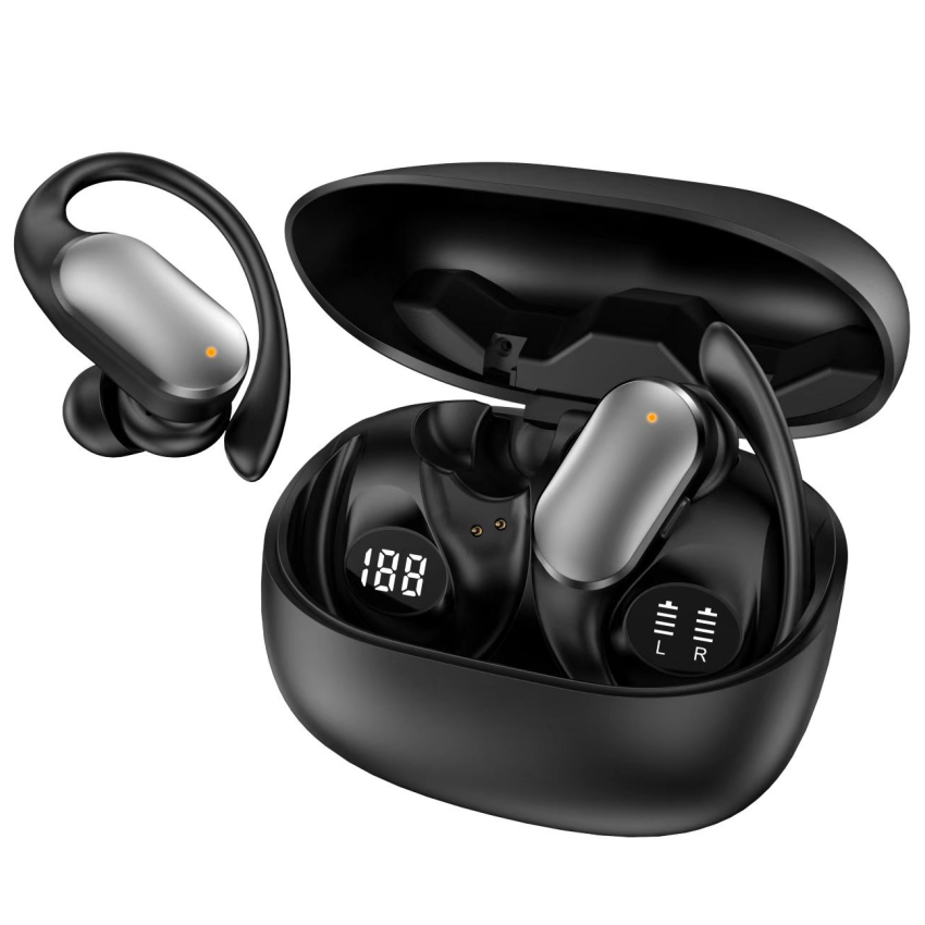 Ear-hook TWS Bluetooth Earbuds Bluetooth 5.4 Digital Display Stereo Wireless Earphones
