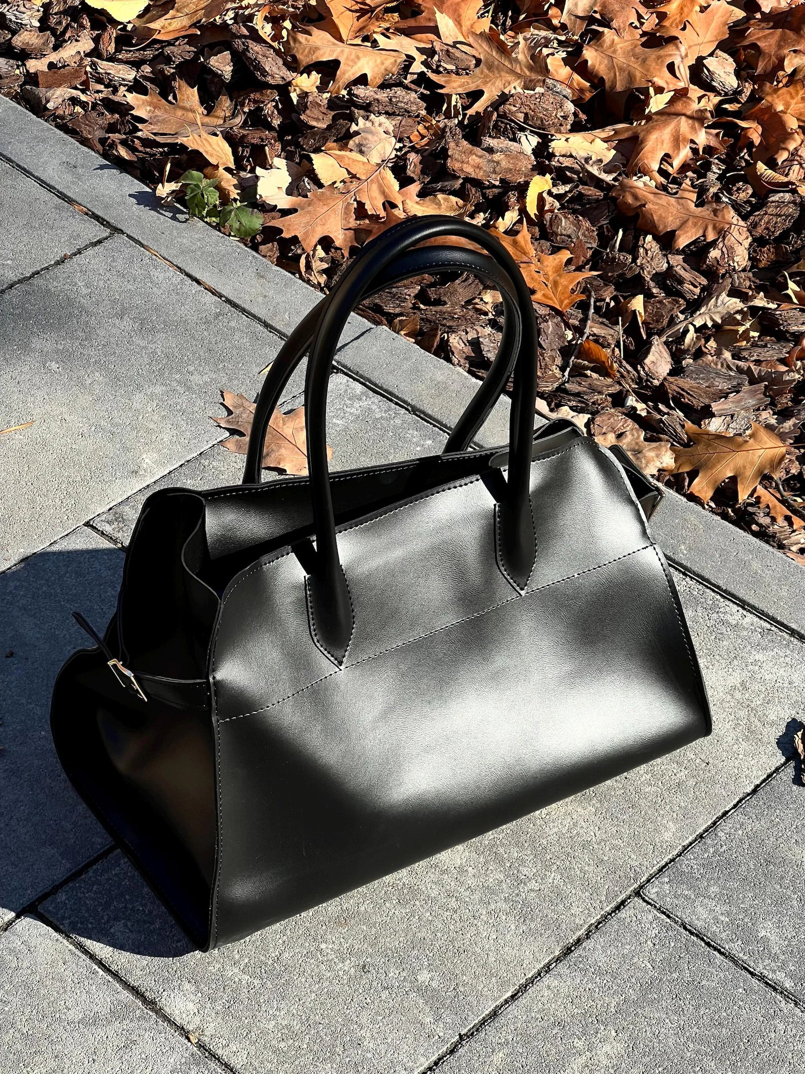 Minimalist Soft Eco Leather Large Work Tote Bag
