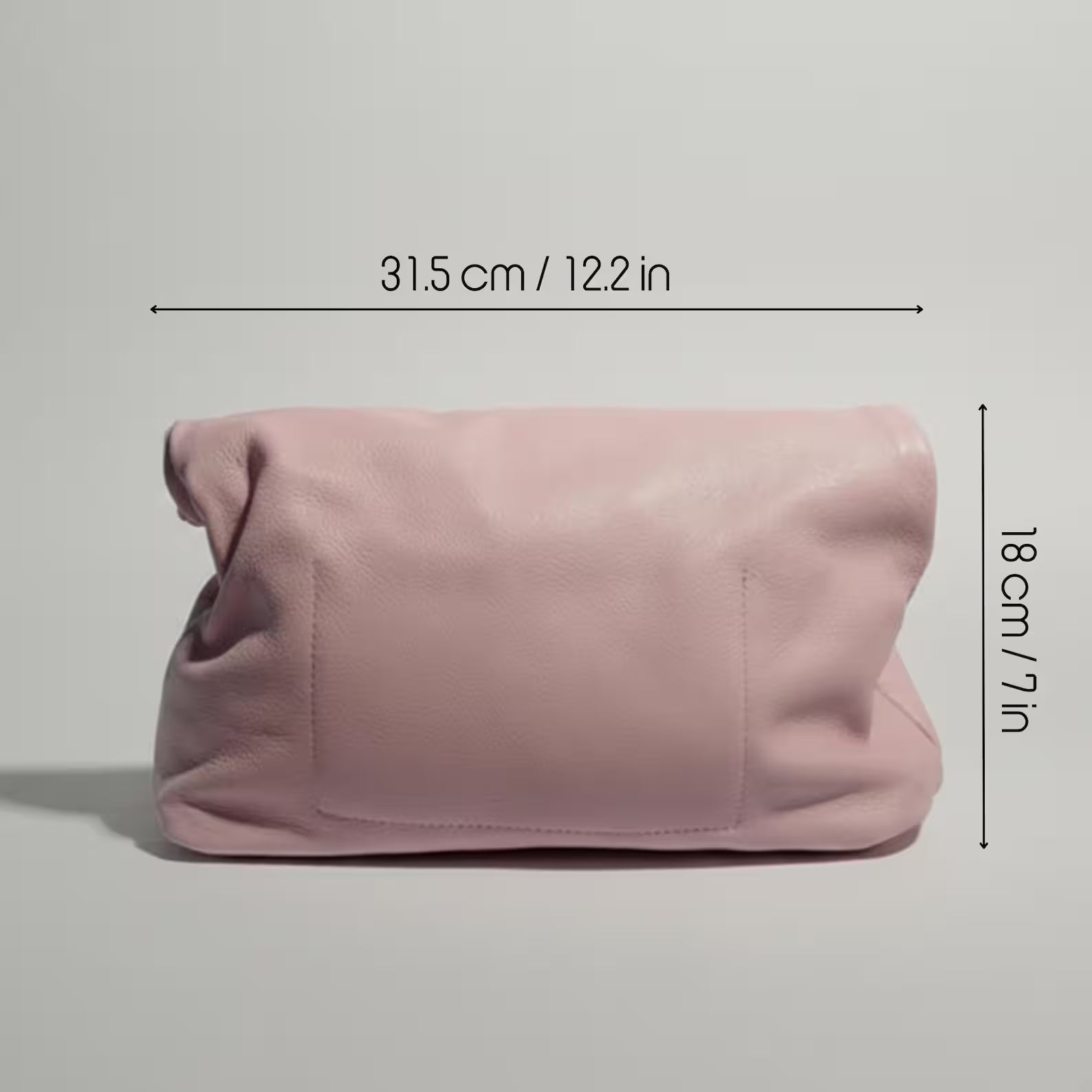 Soft Fold Genuine Leather Evening Clutch Bag