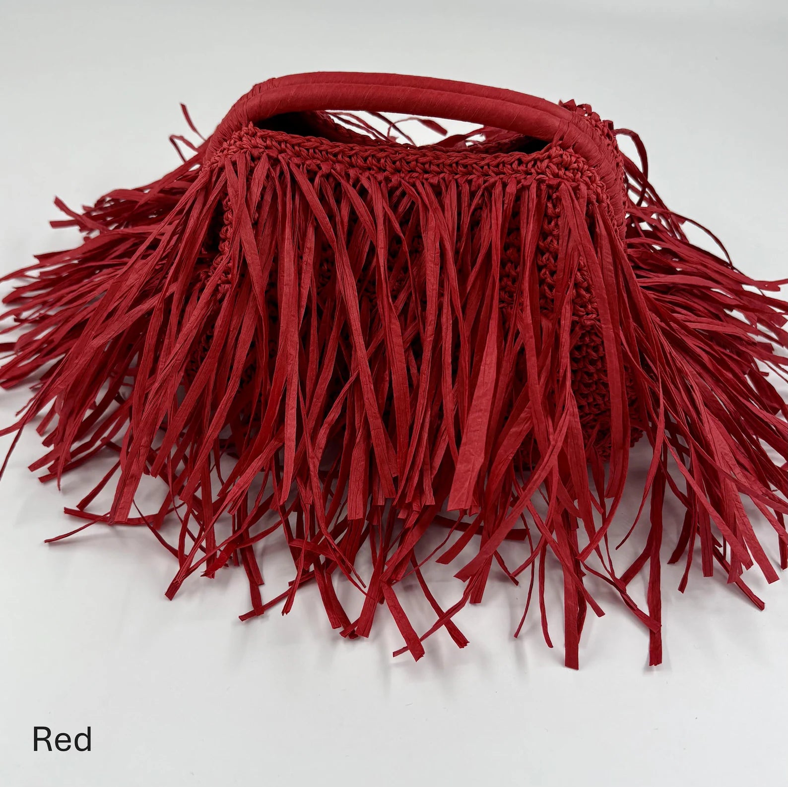 Fringe Woven Mini Top Handle Party Clutch Bag