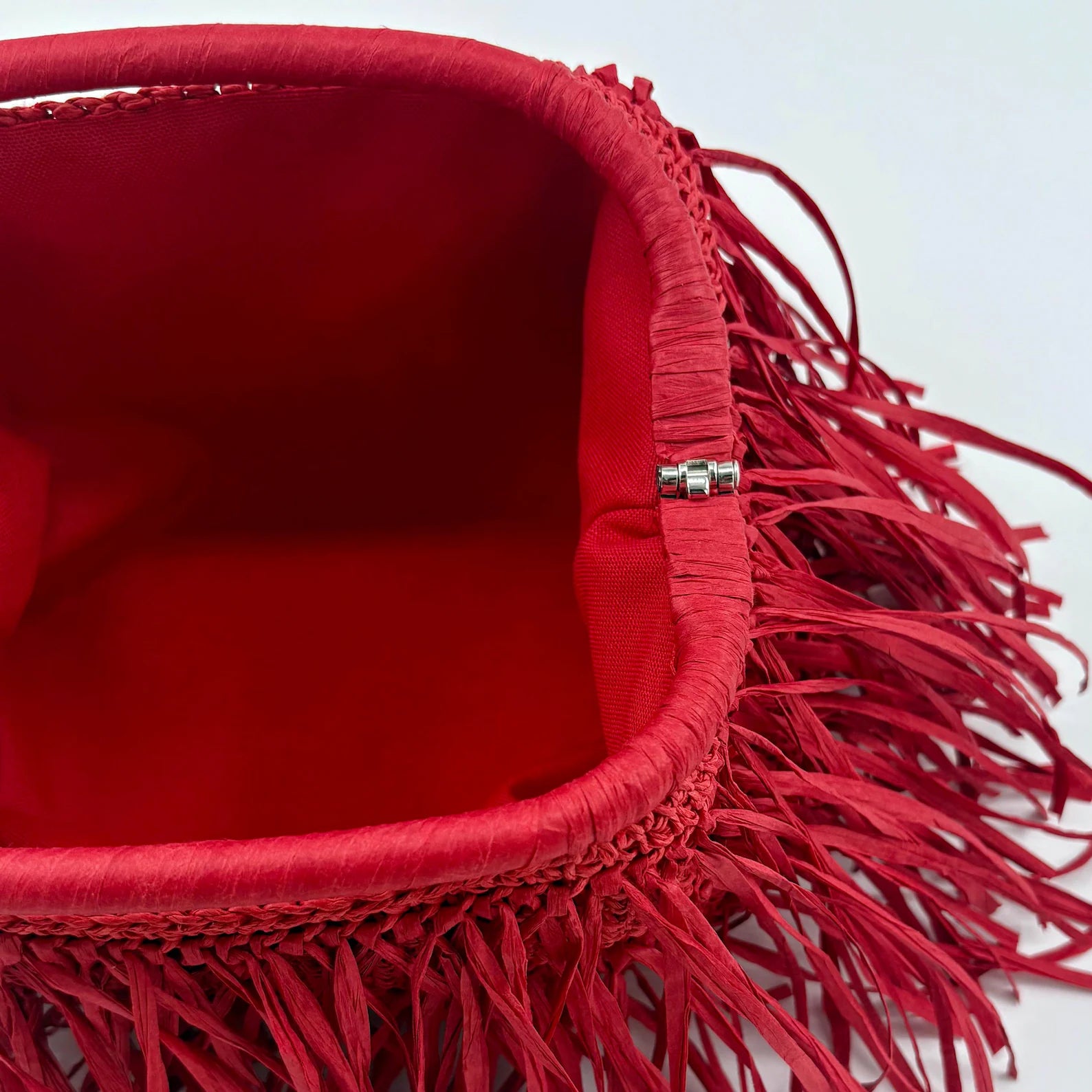 Fringe Woven Mini Top Handle Party Clutch Bag